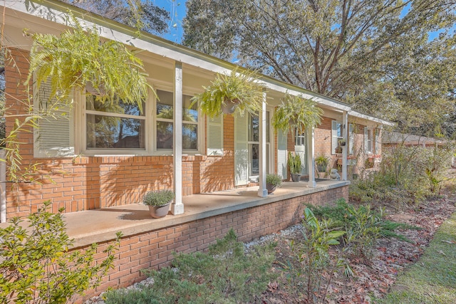 exterior space featuring covered porch