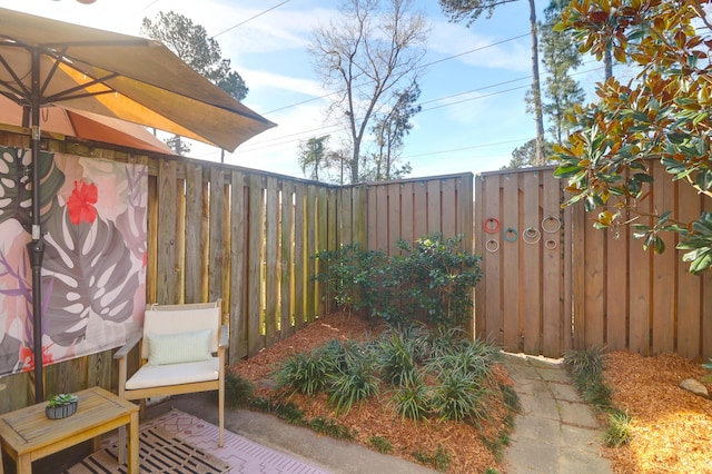 view of patio / terrace with fence