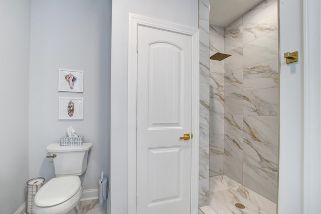 16 Oakwood Ln, Edisto Island, SC 29438 - bathroom featuring a marble finish shower and marble look tile flooring