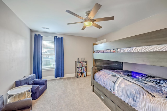 2336 Brinkley Rd, Johns Island, SC 29455 - carpeted bedroom featuring baseboards and a ceiling fan