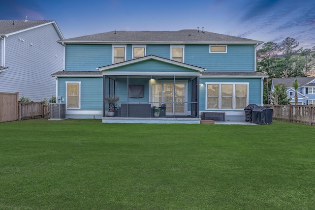 2336 Brinkley Rd, Johns Island, SC 29455 - rear view of house with a sunroom