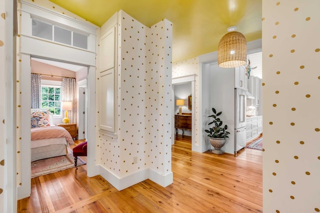 hallway featuring light hardwood / wood-style floors