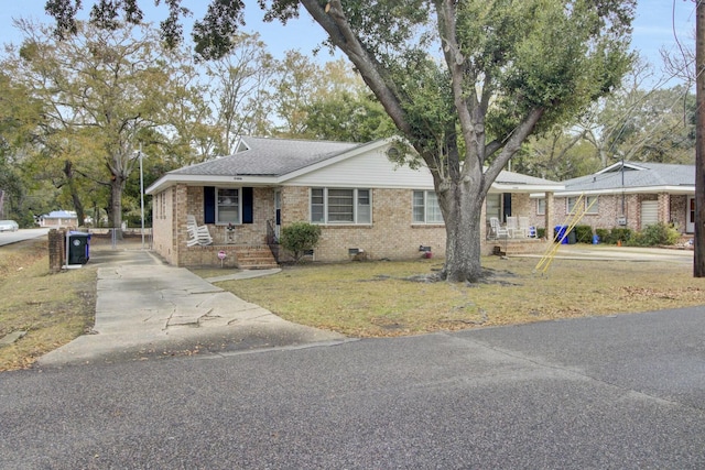 view of single story home