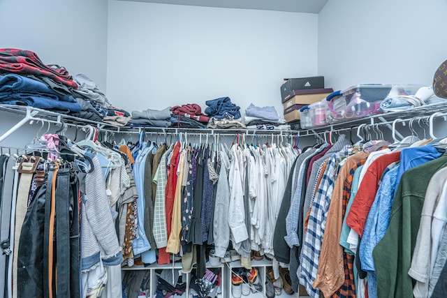 view of walk in closet