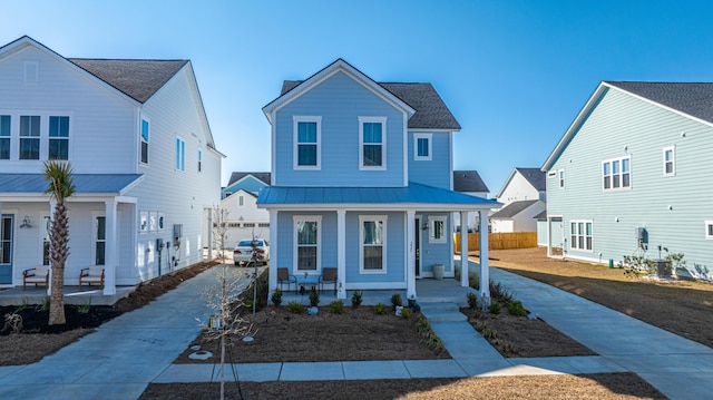 view of front of home with covered porch