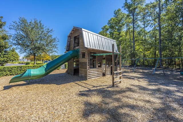 view of jungle gym