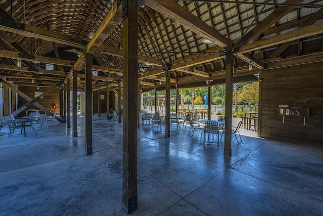 miscellaneous room with a high ceiling