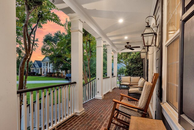 2720 Oak Manor Dr, Mount Pleasant, SC 29466 - porch with a ceiling fan