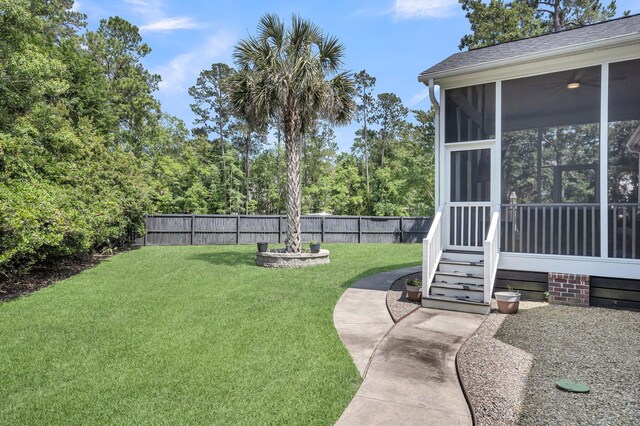 2720 Oak Manor Dr, Mount Pleasant, SC 29466 - view of yard with a sunroom