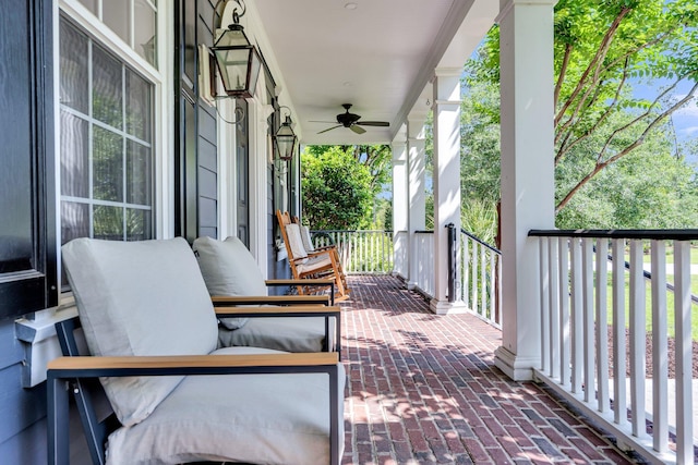 2720 Oak Manor Dr, Mount Pleasant, SC 29466 - porch featuring a ceiling fan