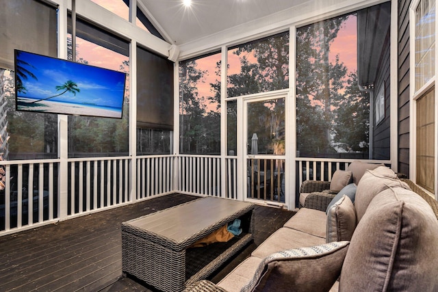 2720 Oak Manor Dr, Mount Pleasant, SC 29466 - sunroom / solarium with lofted ceiling and an outdoor hangout area