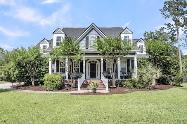 2720 Oak Manor Dr, Mount Pleasant, SC 29466 - cape cod house with a porch and a front lawn