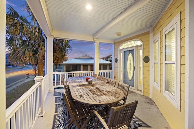 view of sunroom / solarium