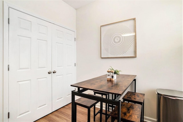 dining room featuring light wood-style floors