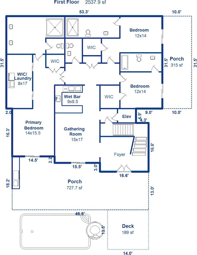 3803 Palm Blvd, Isle Of Palms, SC 29451 - home floor plan