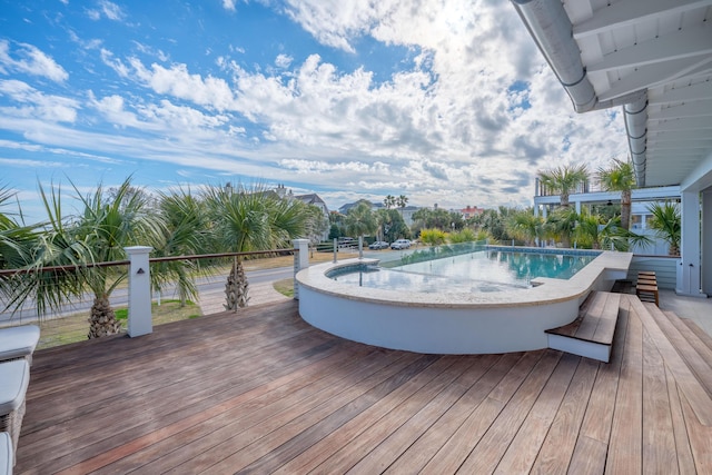 3803 Palm Blvd, Isle Of Palms, SC 29451 - deck featuring a jacuzzi