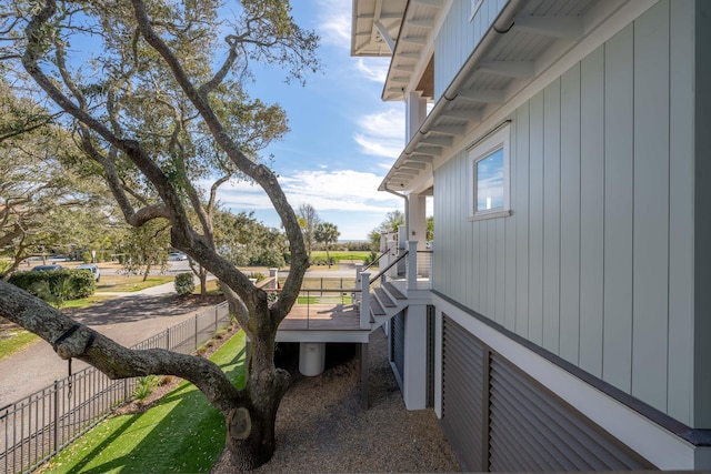 3803 Palm Blvd, Isle Of Palms, SC 29451 - view of side of home with fence and stairway
