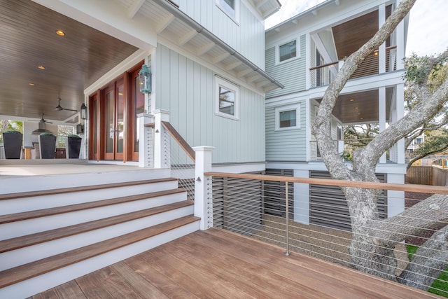 3803 Palm Blvd, Isle Of Palms, SC 29451 - property entrance with a ceiling fan