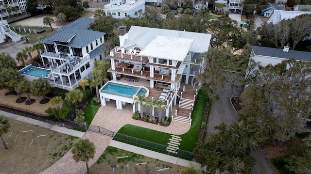 3803 Palm Blvd, Isle Of Palms, SC 29451 - aerial view of a pool