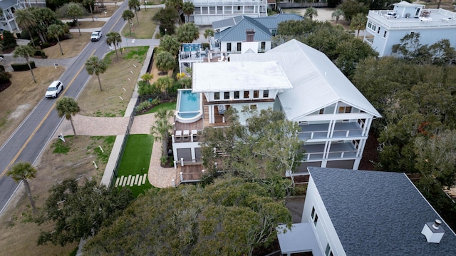 3803 Palm Blvd, Isle Of Palms, SC 29451 - aerial view of property and surrounding area featuring a pool area