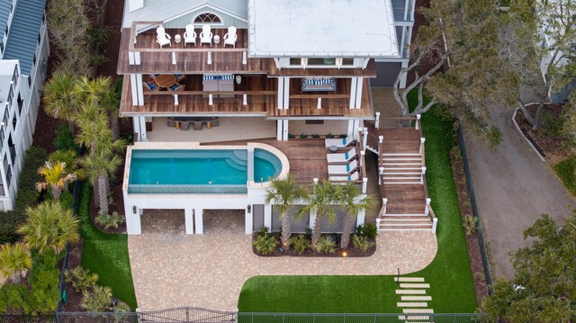 3803 Palm Blvd, Isle Of Palms, SC 29451 - bird's eye view of a pool area