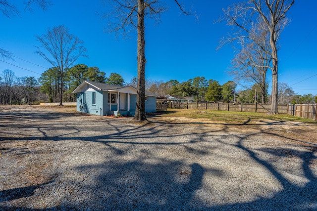 exterior space featuring fence