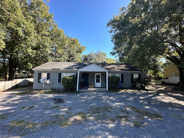 view of single story home