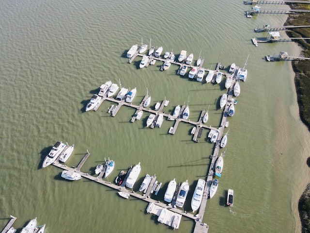 aerial overview of property's location featuring a nearby body of water