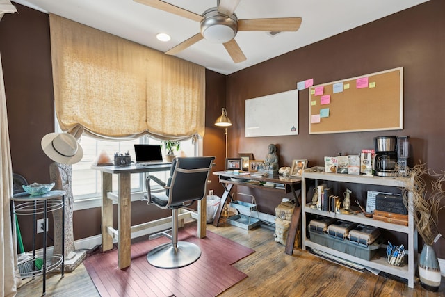 87 America St Unit A, B, C, Charleston, SC 29403 - office featuring a ceiling fan and wood finished floors