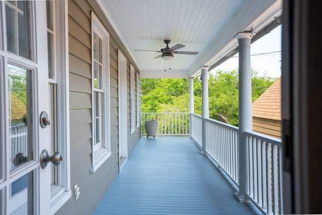87 America St Unit A, B, C, Charleston, SC 29403 - balcony with a ceiling fan and a porch