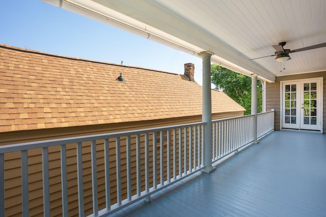87 America St Unit A, B, C, Charleston, SC 29403 - balcony with french doors and ceiling fan