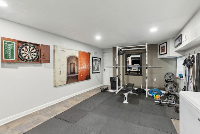 87 America St Unit A, B, C, Charleston, SC 29403 - workout area with recessed lighting and baseboards