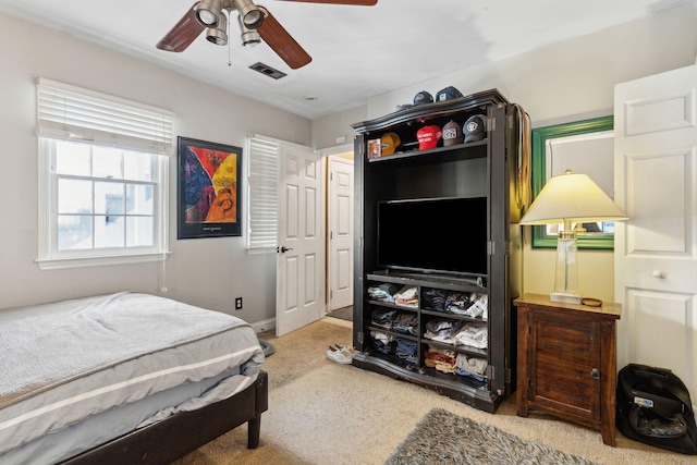 87 America St Unit A, B, C, Charleston, SC 29403 - carpeted bedroom with a ceiling fan