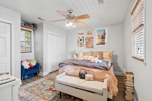 87 America St Unit A, B, C, Charleston, SC 29403 - bedroom with wood finished floors, baseboards, and a ceiling fan