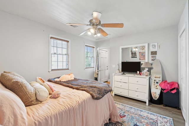 87 America St Unit A, B, C, Charleston, SC 29403 - bedroom featuring light wood-style floors and ceiling fan