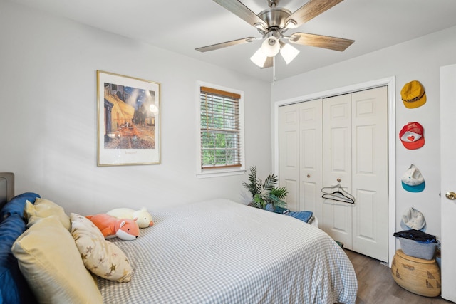 87 America St Unit A, B, C, Charleston, SC 29403 - bedroom featuring wood finished floors, a closet, and ceiling fan
