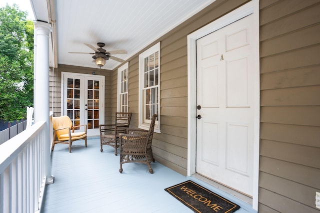 87 America St Unit A, B, C, Charleston, SC 29403 - doorway to property featuring french doors and ceiling fan