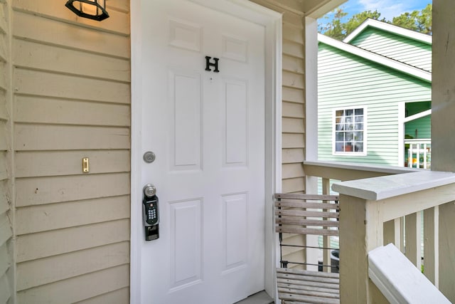 view of doorway to property