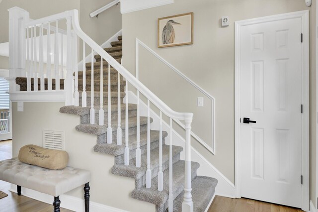 16 Oatly Cir, Charleston, SC 29414 - stairway with wood finished floors