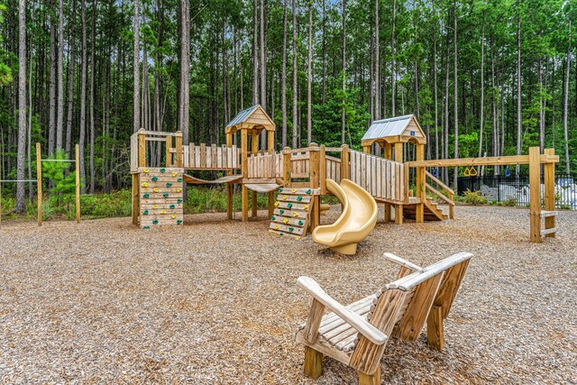 view of community jungle gym