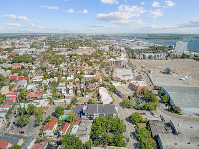 259 E Bay St Unit 7C, Charleston, SC 29401 - aerial view of property and surrounding area featuring a large body of water