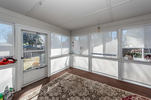 view of sunroom / solarium