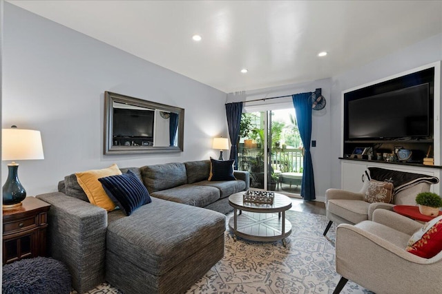 1481 Center Street Ext Unit 1102, Mount Pleasant, SC 29464 - living area featuring recessed lighting and wood finished floors