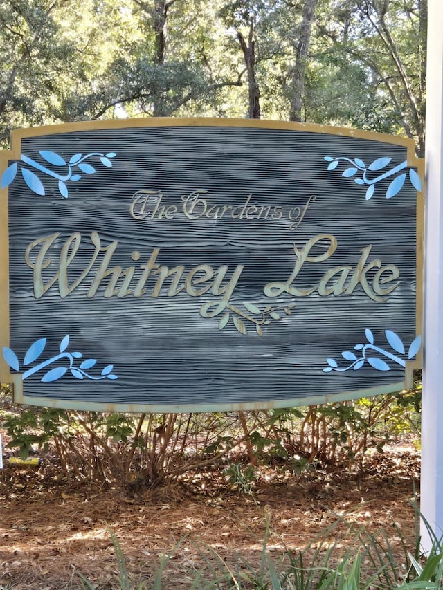 view of community sign