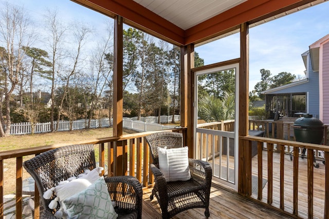 view of sunroom / solarium