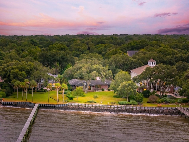 528 Wampler Dr, Charleston, SC 29412 - aerial view of property and surrounding area with a large body of water and a forest