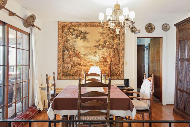 528 Wampler Dr, Charleston, SC 29412 - dining area with a chandelier and wood finished floors