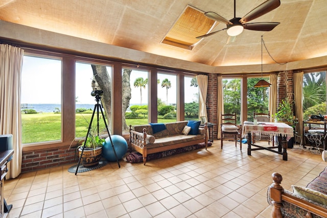 528 Wampler Dr, Charleston, SC 29412 - sunroom featuring tile patterned floors and a water view