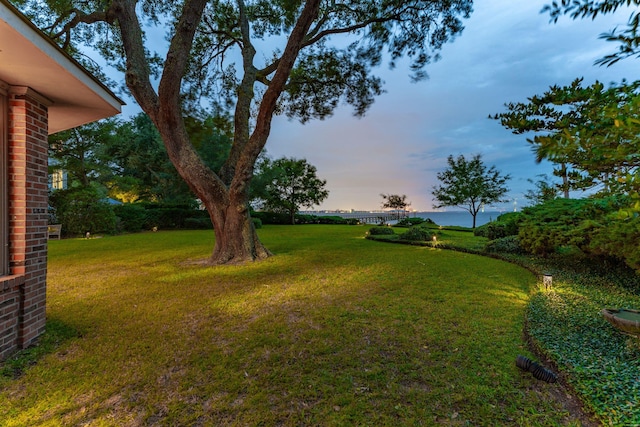 528 Wampler Dr, Charleston, SC 29412 - yard at dusk featuring a water view and a yard