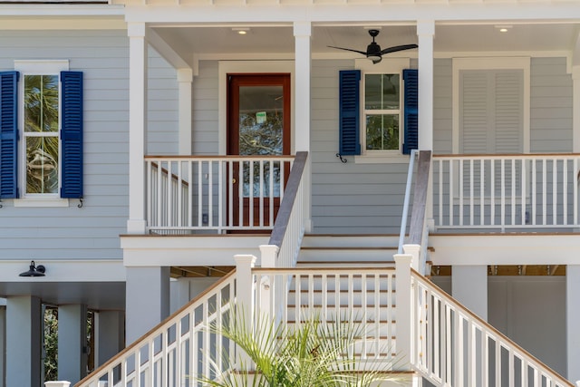 doorway to property with covered porch